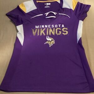 NFL Minnesota Vikings Purple and Gold Womens Jersey